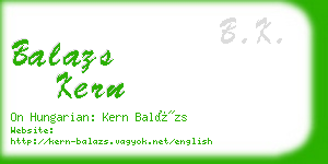 balazs kern business card